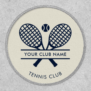 Your Country Club Name Tennis Racket Icons Patch
