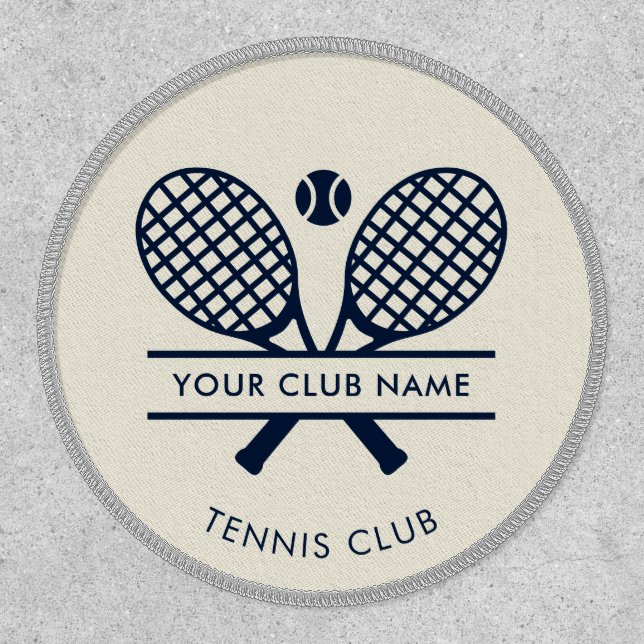 Your Country Club Name Tennis Racket Icons Patch (Front)