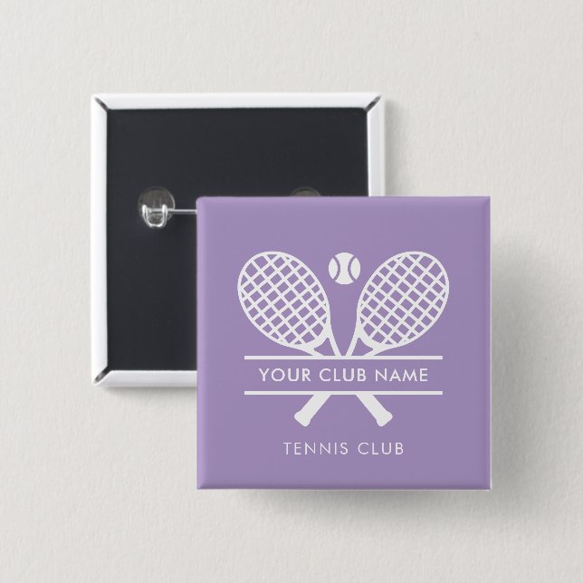 Your Country Club Name Tennis Team Players Swag Button (Front & Back)