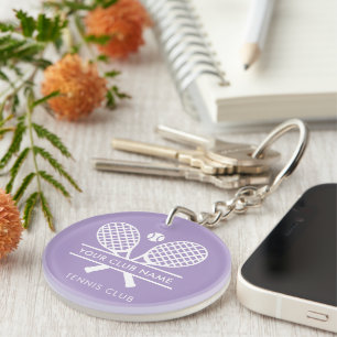 Your Country Club Name Tennis Team Swag Any Color Keychain