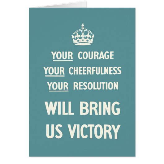 Your Courage Your Cheerfulness Your Resolution Cards (Front)
