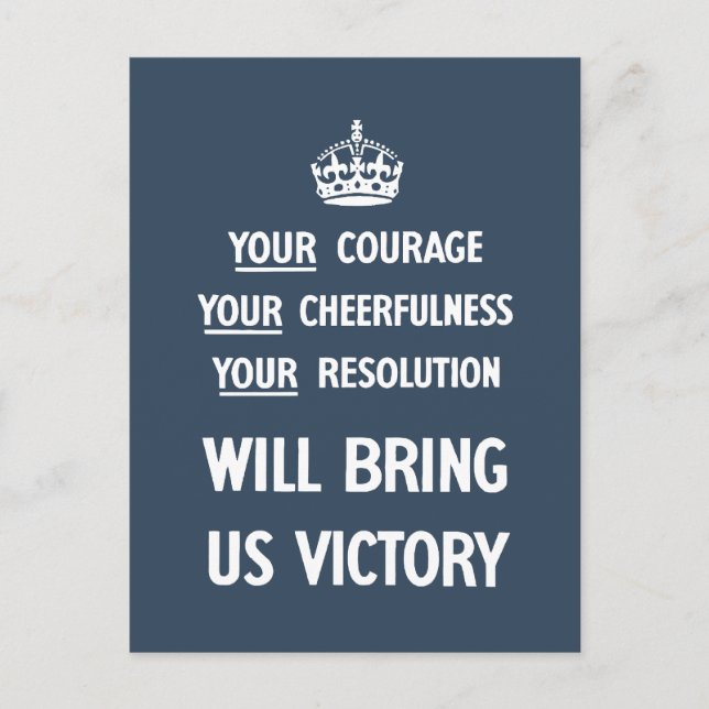 Your Courage Your Cheerfulness Your Resolution Postcard (Front)
