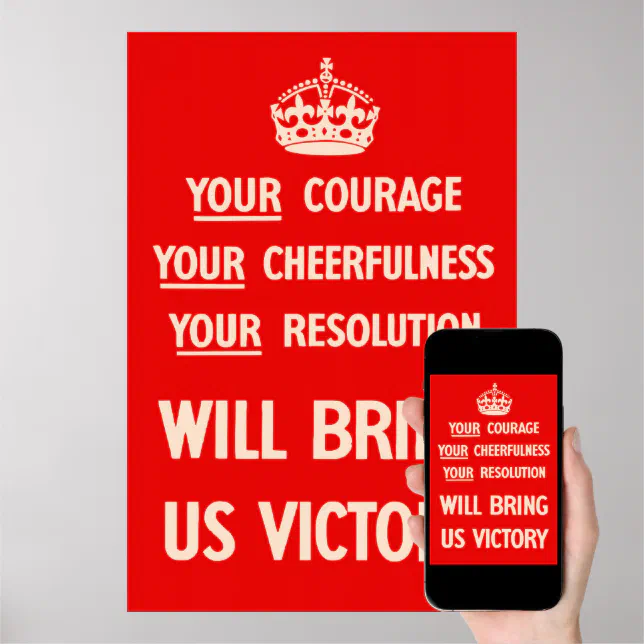 Your courage Your Cheerfulness Your Resolution Poster | Zazzle