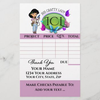 Your Crafty Invoice by sharonrhea at Zazzle