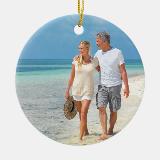 Your Creation Photo Ceramic Ornament (Front)