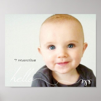 Your Custom 8" x 10" Age Cute Hello Poster