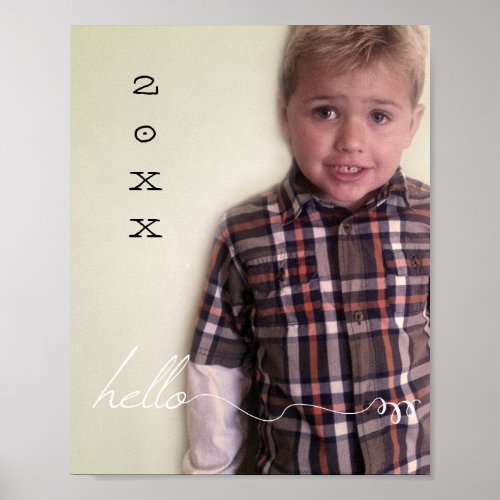 Your Custom 8 x 10 Hello Year Poster