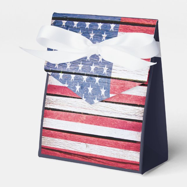 Your Custom American Flag Favor Box (Front Side)