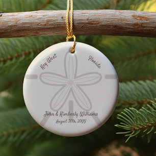 Your Custom Beach Sand Dollar Ceramic Ornament