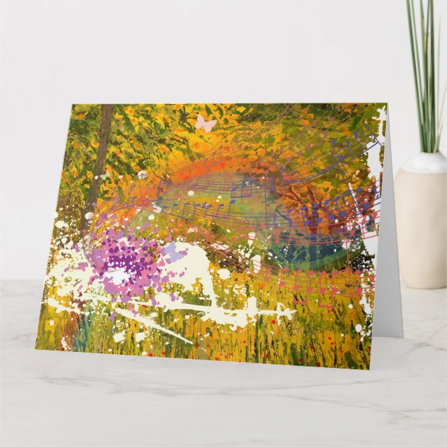 Your Custom Big Greeting Card to bring music joy (Front)