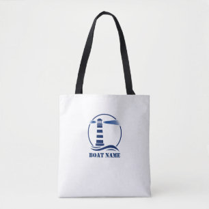 Your Custom Boat or Name Classic Lighthouse Tote Bag