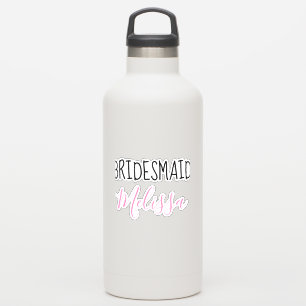 Your Custom Bridesmaid Wedding Typography Sticker