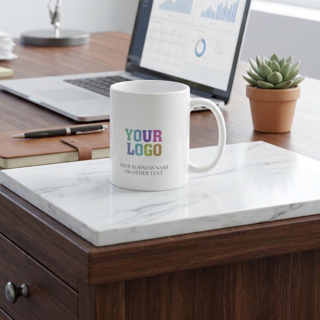 Your Custom Business Company Logo Personalized Coffee Mug (Your Custom Business Company Logo Personalized Coffee Mug by Ricaso - promote your business. )