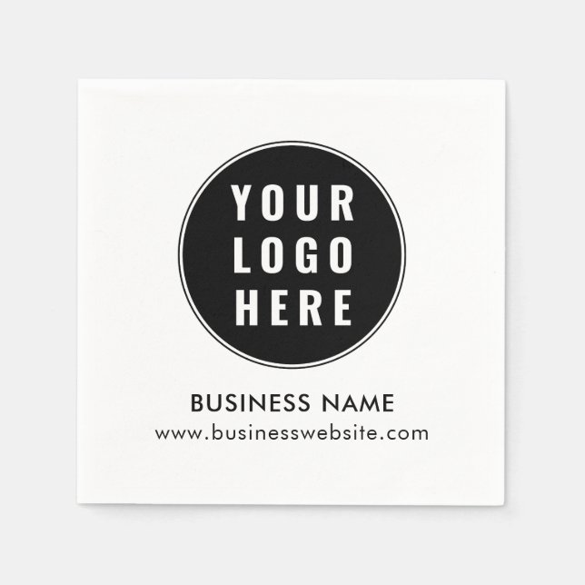 Your Custom Business Logo Employees Paper Napkins (Front)