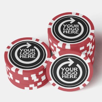 Your Custom Business Logo Poker Chips by Ricaso_Intros at Zazzle