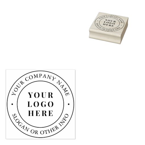 Your Custom Business Logo Rubber Stamp Zazzle