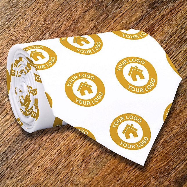Your Custom Business Logo White Promotional Neck Tie (Creator Uploaded)