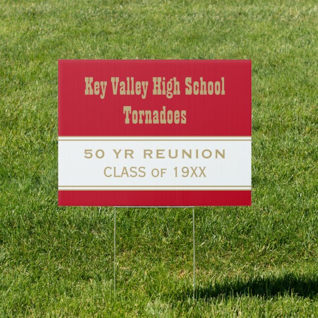 Your Custom Class Reunion party Yard sign (Insitu)