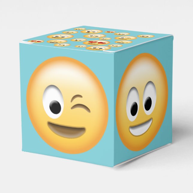 Your custom color, Emoji Gift Favor Boxes (Front Side)