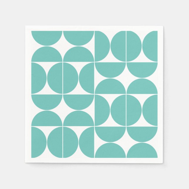 Your Custom Color, Mod Half Circles Napkins (Front)
