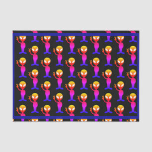 Your Custom Color SciFi Rainbow Alien Peace Sign Tissue Paper