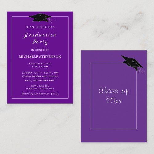 Your Custom Colors Graduation Invitations Example