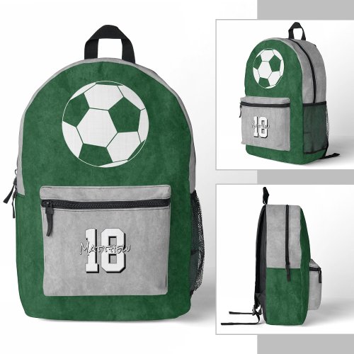 black white soccer balls patterned backpack