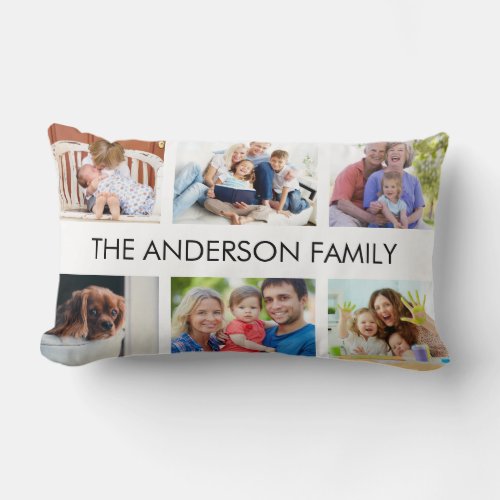 Your Custom Family Friends Photo Collage Template Lumbar Pillow - Create your own personalized family and friends photo collage pillow with your custom images and text. Add your favorite photos, designs or artworks to create something really unique. To edit this design template, upload your own image as shown above. You can also change the background color to any of your choice
Treat yourself or make the perfect gift for family, friends, parents and grandparents!