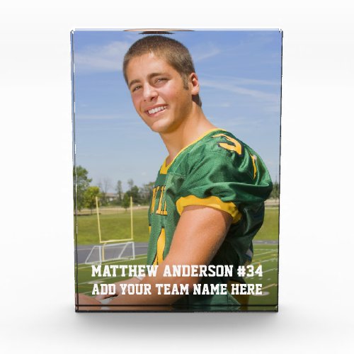Your Custom Football or Your Sport Photo Block