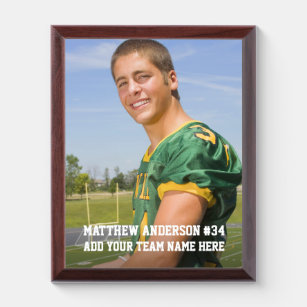 Your Custom Football or Your Sport Photo Plaque