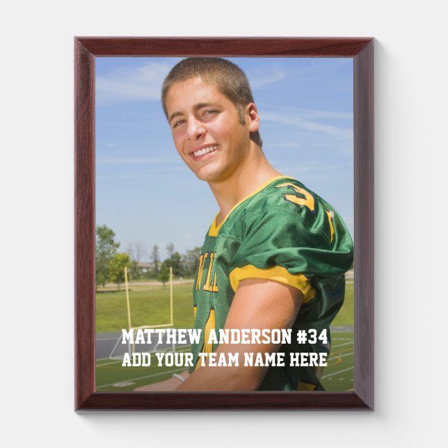 Your Custom Football or Your Sport Photo Plaque (Vertical)