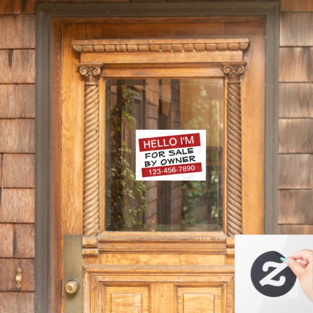 Your Custom For Sale Advertisement Window Cling (Home Door)