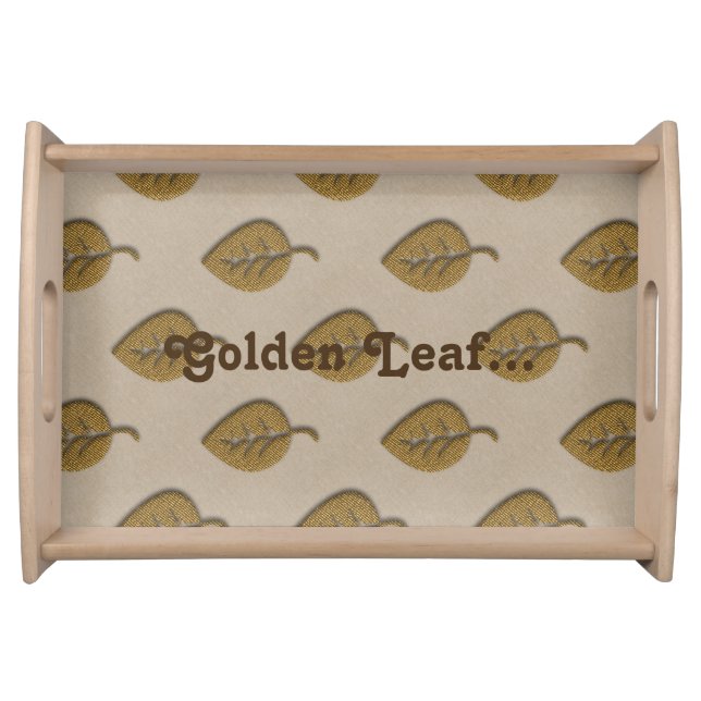 Your Custom Golden Leaf Pattern Tray (Front)