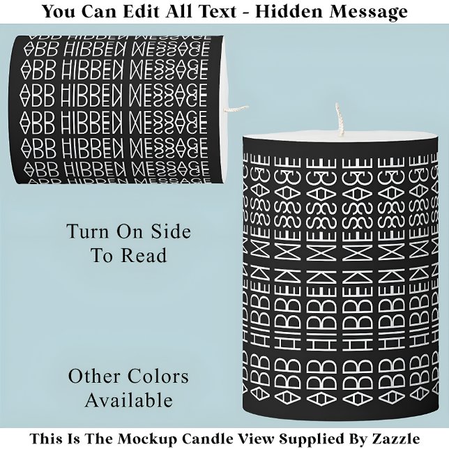 Your Custom Hidden Message 149WB Novelty Pillar Candle (Creator Uploaded)