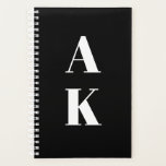 Your Custom Initials Black & White Planner<br><div class="desc">Personalize with your own initials</div>