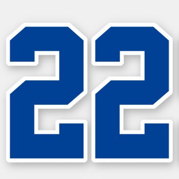 Your Custom Jersey Number Sticker by LEAH_MCPHAIL at Zazzle