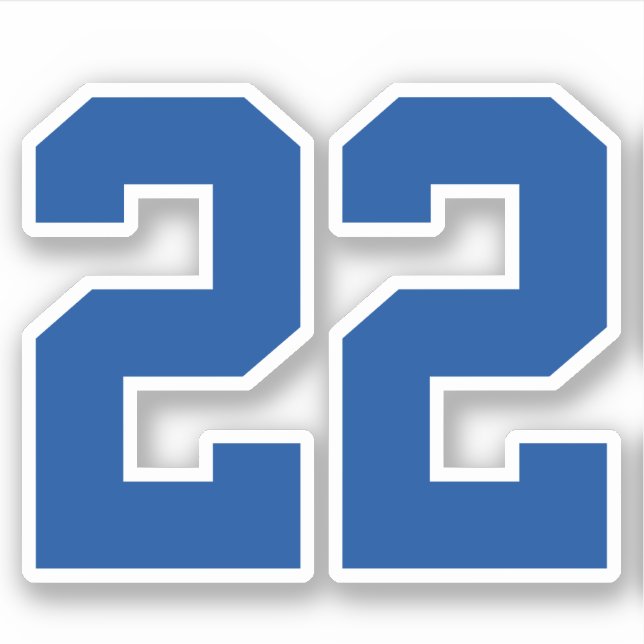 Your Custom Jersey Number Sticker (Front)