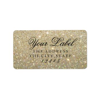 Your Custom Label - Gold Glitter Fab by Evented at Zazzle