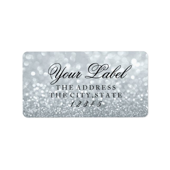 Your Custom Label - Silver Glitter Fab (Front)