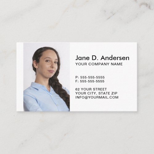 Your custom logo and photo modern professional business card
