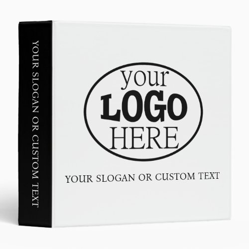 Your Custom Logo and Text 3 Ring Binder