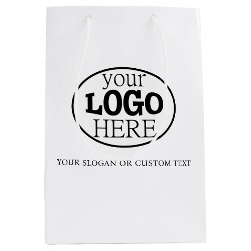 Your Custom Logo and Text Medium Gift Bag