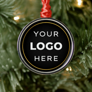 Your Custom Logo Business Metal Ornament