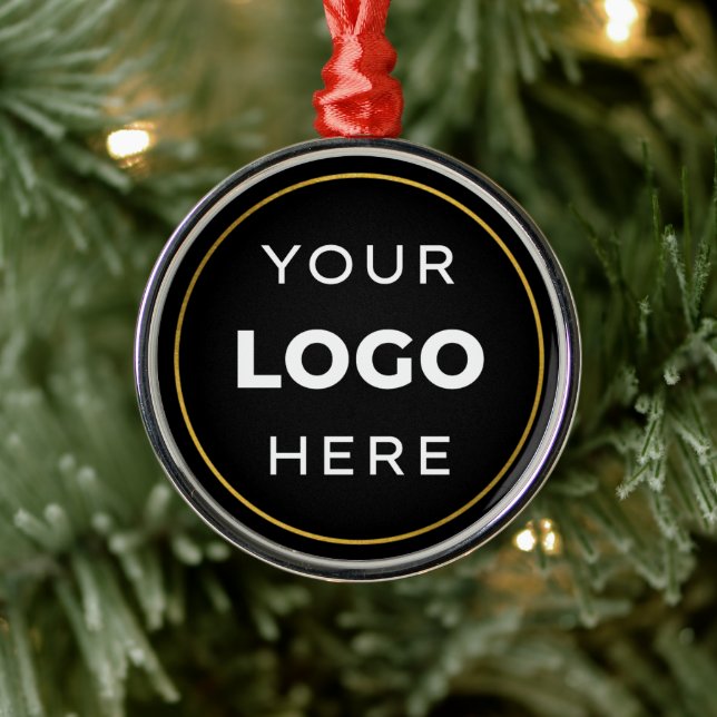 Your Custom Logo Business  Metal Ornament (Tree)