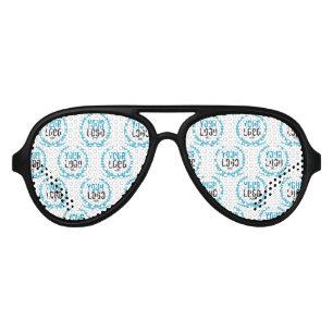 Your Custom Logo Image All Over Patterned Aviator Sunglasses
