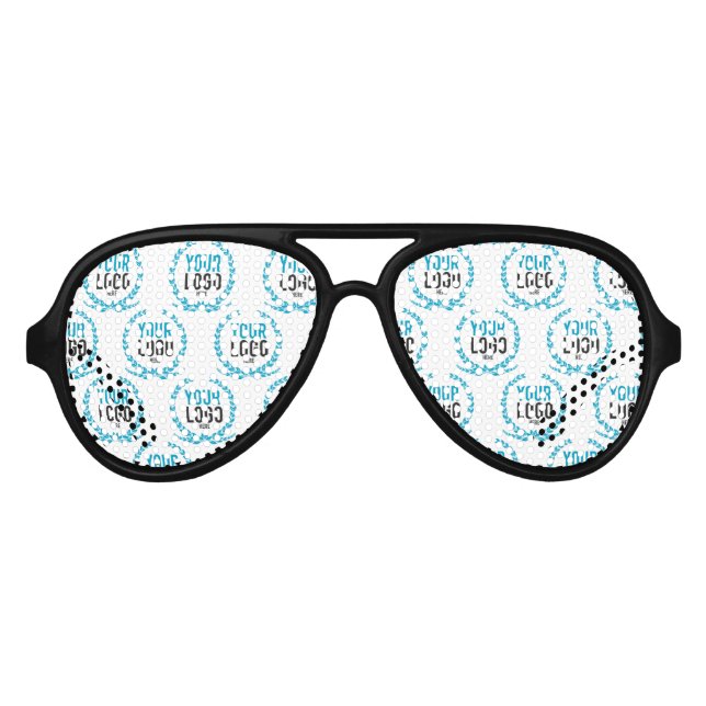 Your Custom Logo | Image All Over Patterned Aviator Sunglasses (Front)