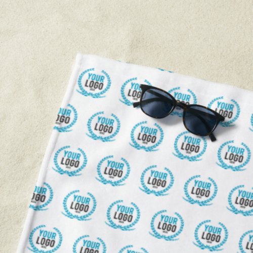 Your Custom Logo  Image All Over Patterned Beach Towel