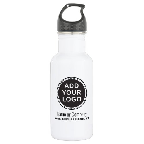 Your custom logo or graphic and text stainless steel water bottle