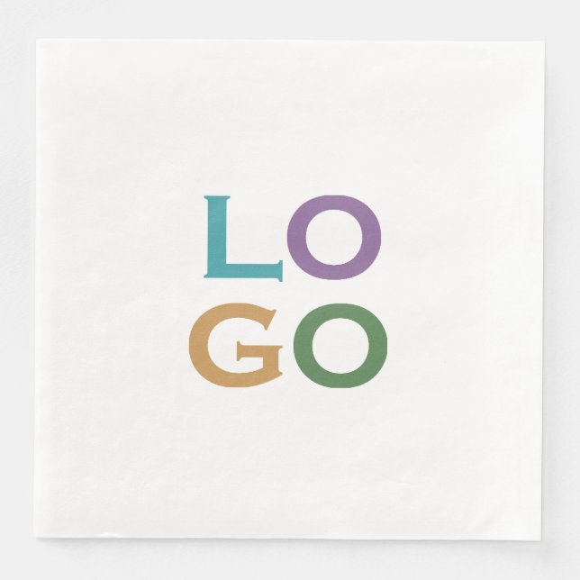 Your Custom Logo or Image Paper Dinner Napkins (Front)