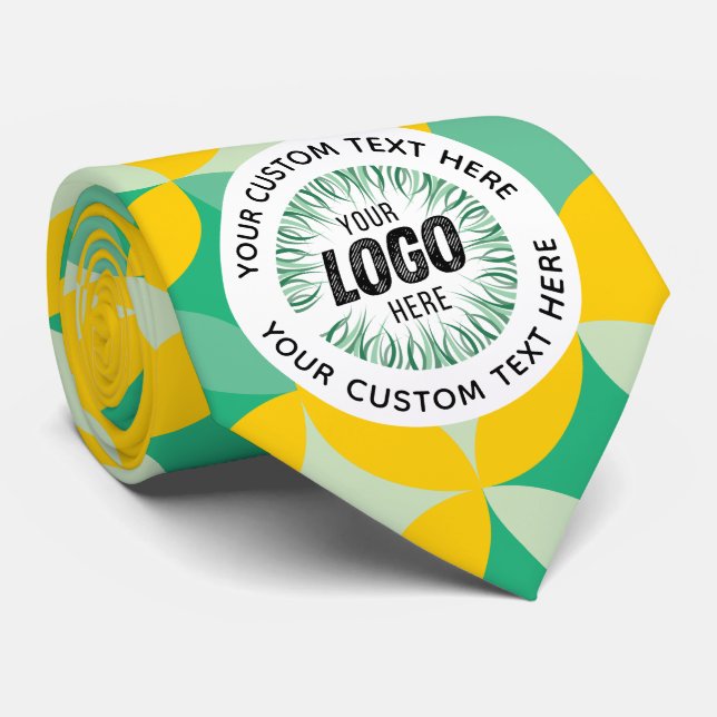 Your Custom Logo  Personalized Monogram or Text Neck Tie (Rolled)